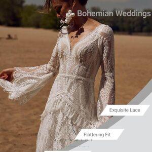 Boho Wedding Dress Size 18/20 worn once