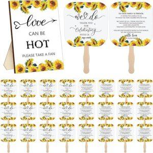Wedding sign and Fans "Love can be hot"